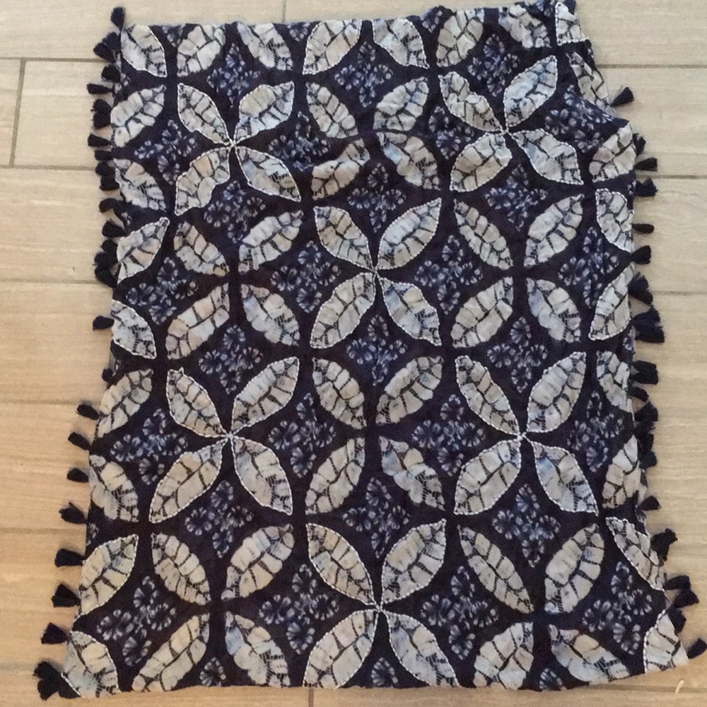 Tie dye tassel infinity scarf